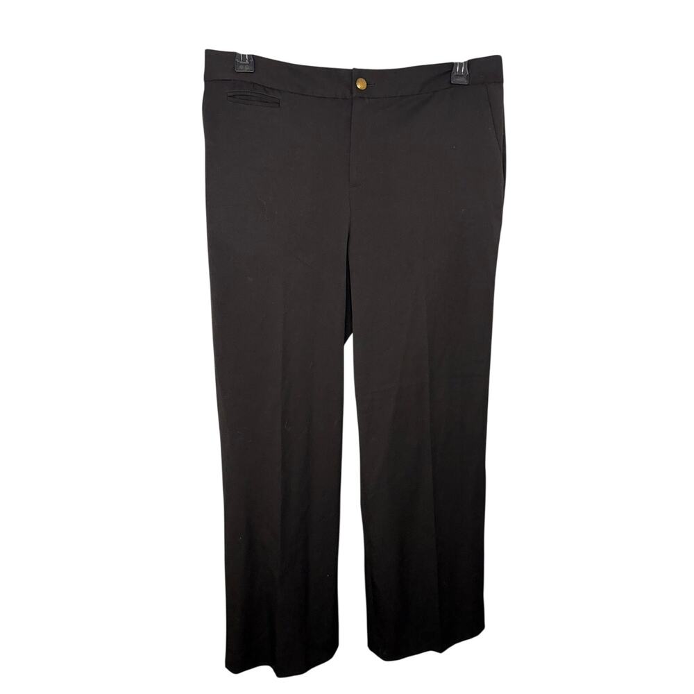 Lauren Ralph Lauren Flat Front Black Dress Pants Women's 14P Petite Office Work